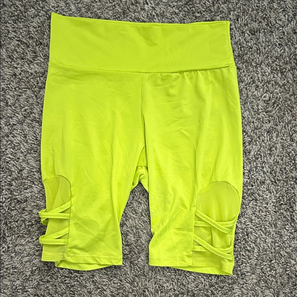 Neon Green Women's Biker Shorts